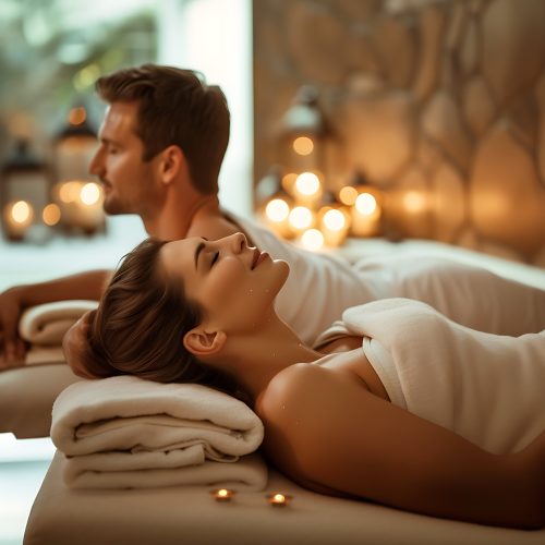 Pareja en el ritual de burbujas del Plan Tanzanita