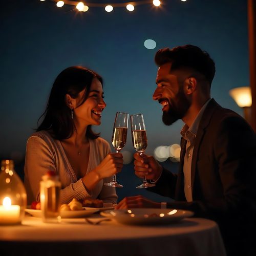 Cena romántica servida dentro del Plan Zafiro